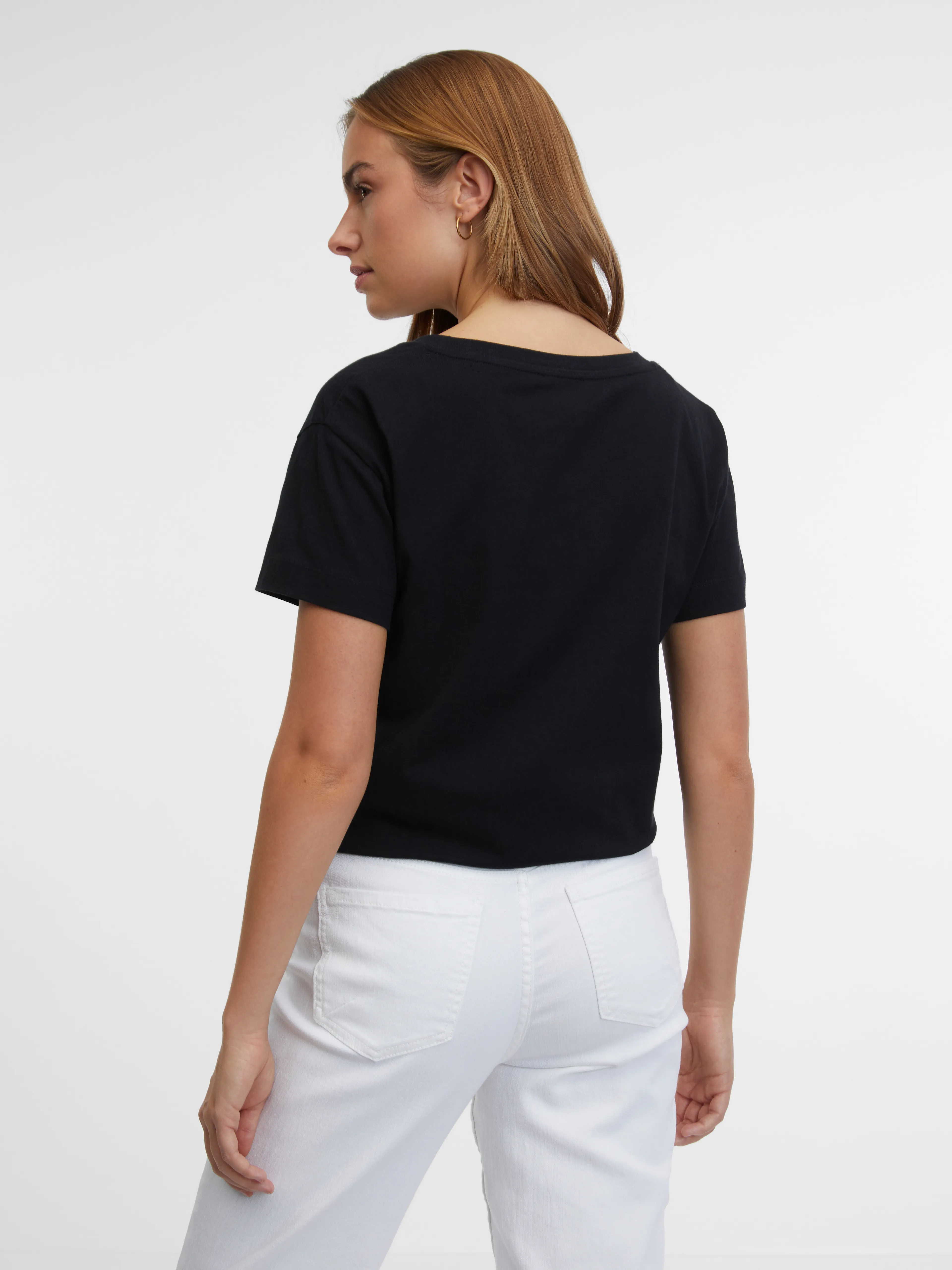 Schwarzes Damen-T-Shirt ORSAY