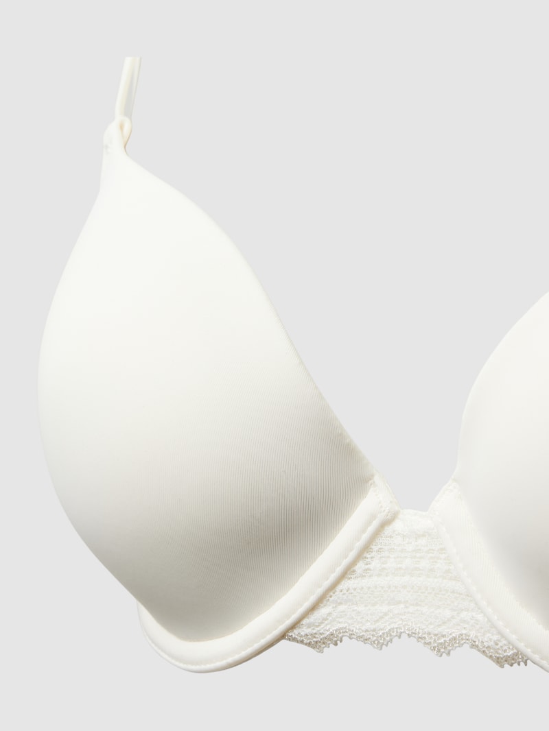 Schalen-BH mit Spitzenbesatz Modell 'EVERYDAY LACE' in weiß