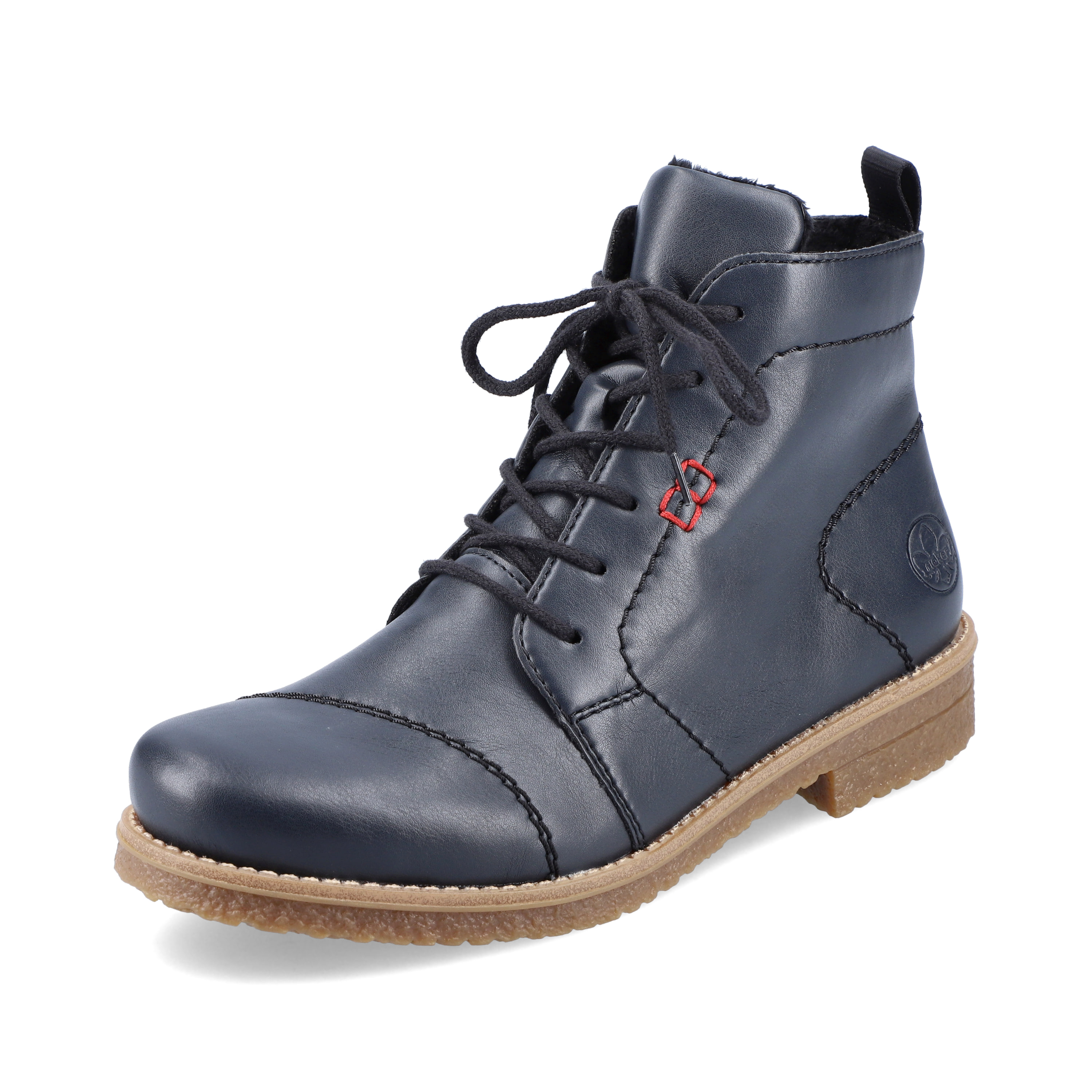 Rieker Damen Schnürstiefel marineblau