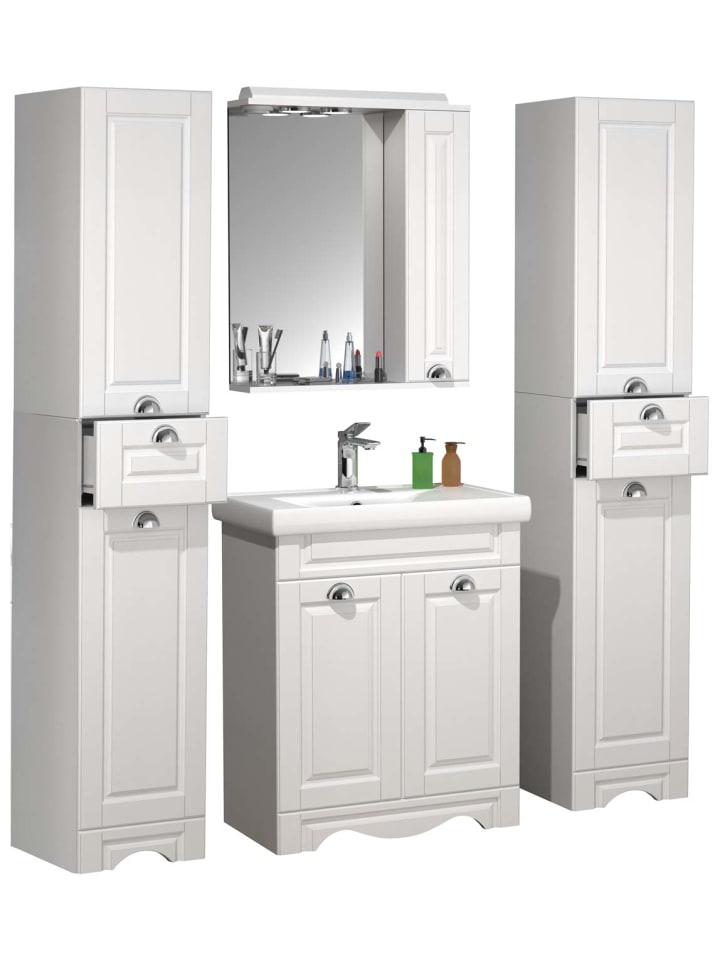 ebuy24 Badmöbelset CasaloL Weiß 128 x 46 cm günstig kaufen onesize