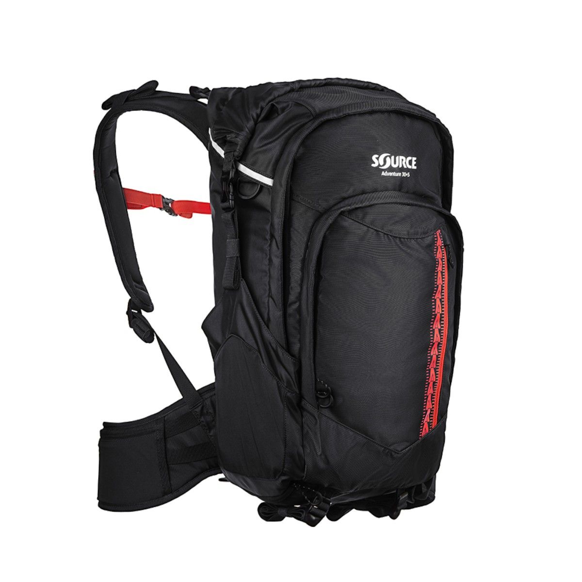 Source Adventure Pack 23+5 Black/Fiesta Rucksack