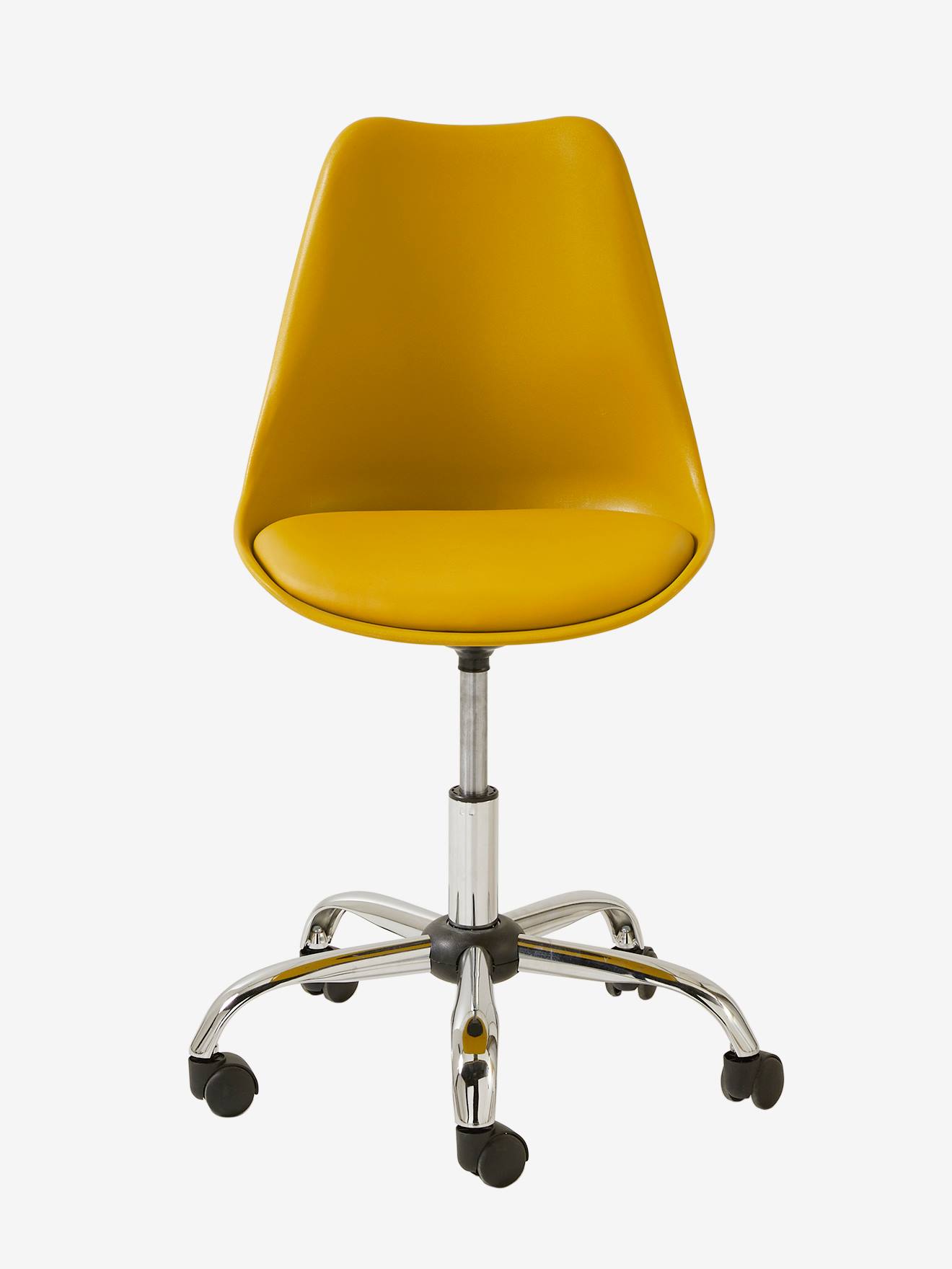 Vertbaudet Kinder Schreibtischstuhl, modernes Design, höhenverstellbar - senfgelb