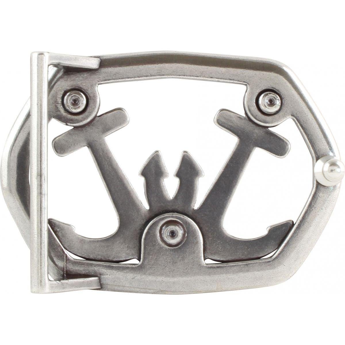BELTINGER Gürtelschnalle Doppel Anker 4,0 cm - Buckle Wechselschließe Gürtelschließe 40mm - Gür