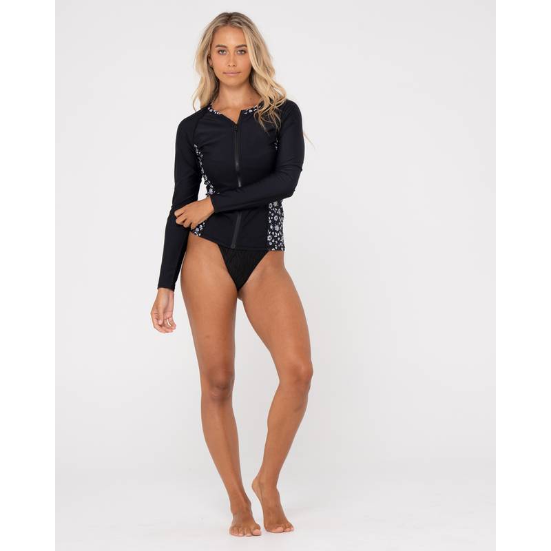 RUSTY PINA COLADA FULL ZIP LONG SLEEVE RASHIE UV Anzug Damen