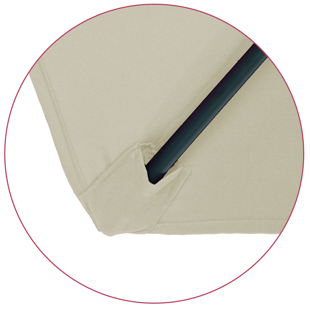 Kingsleeve Sonnenschirm Beige Alu Ø300cm UV-Schutz 50