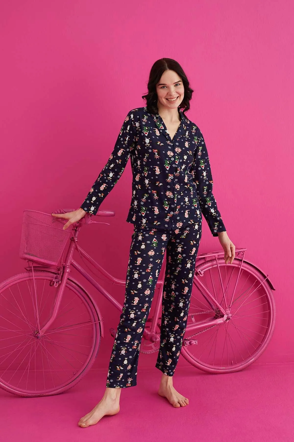 STRAWBERRY  Pyjama-Set aus Baumwolle mit Knöpfen