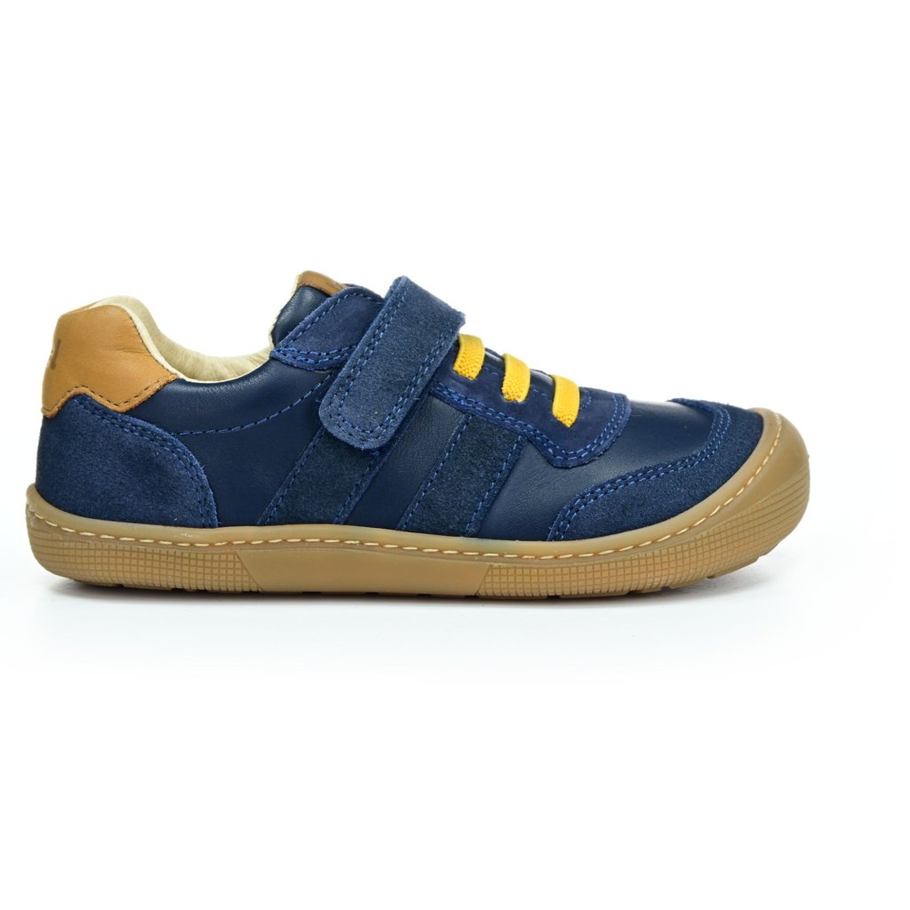 Koel4kids Dylan Suede Blue Barfußsneakers aus Leder 07M045.101-110