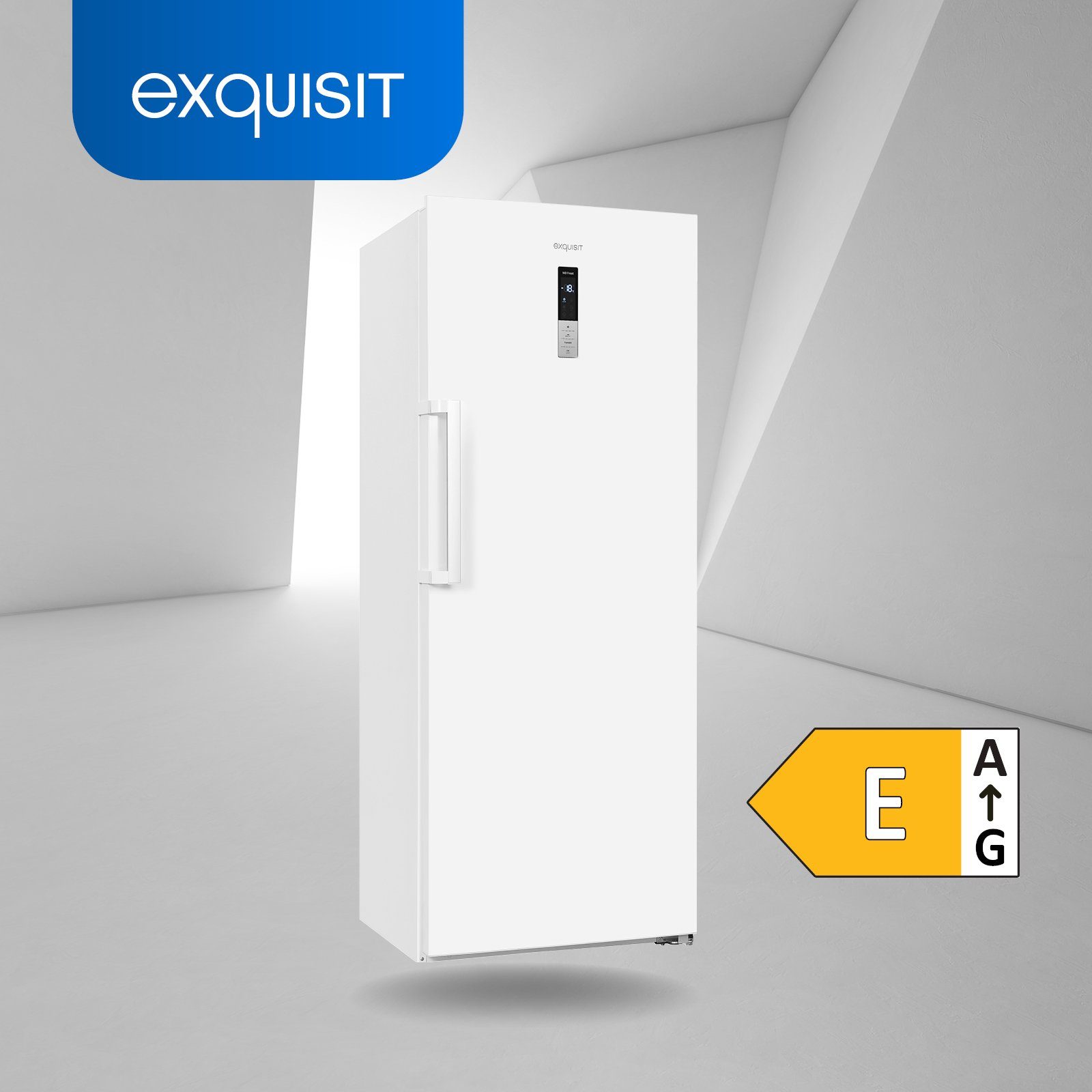 exquisit Gefrierschrank GS380-NF-H-050E, 185.5 cm hoch, 71 cm breit, NoFrost, 2-in-1 Gerät - Gefrierschrank und Kühlschrank