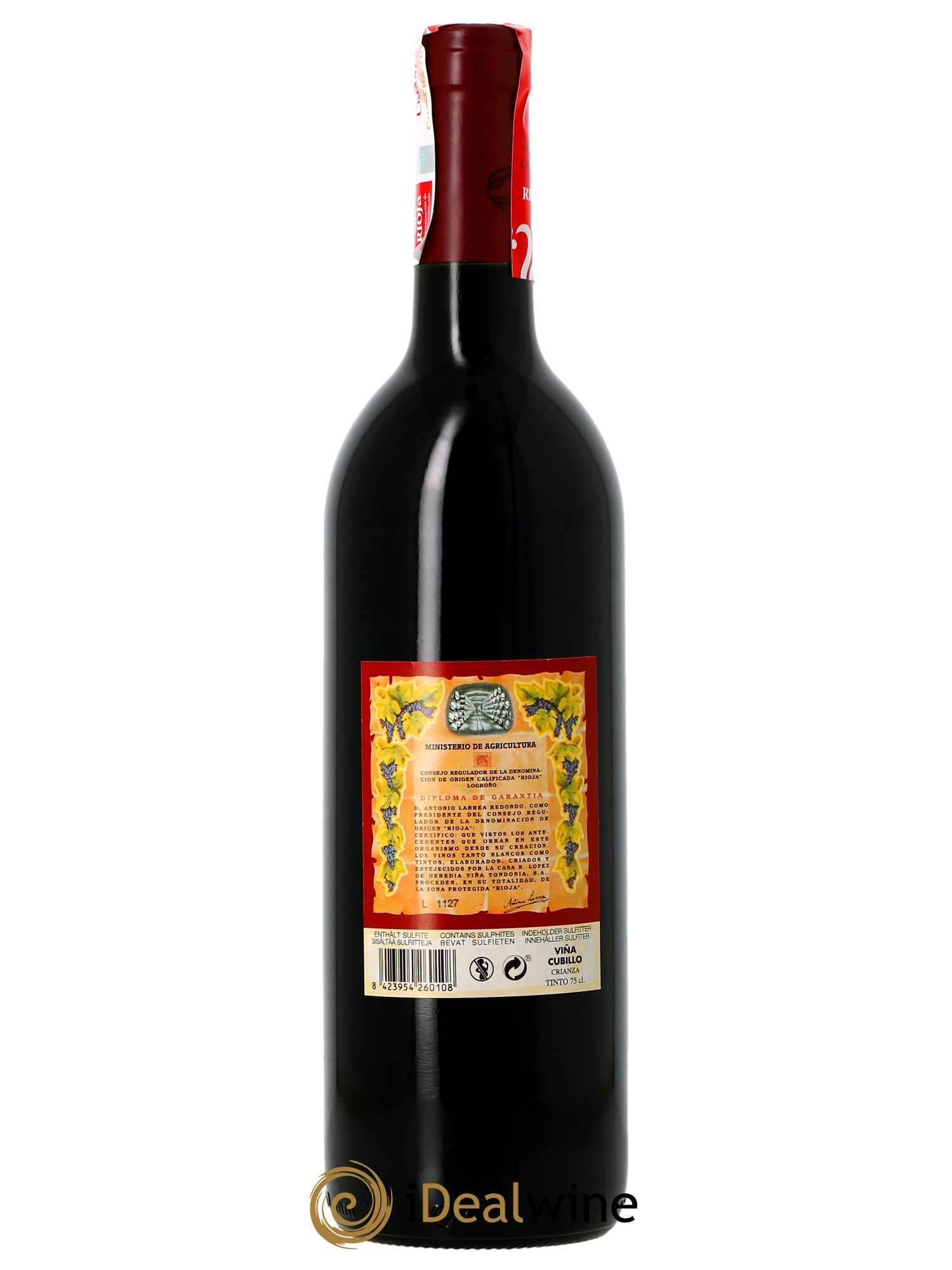 Rioja DOC Viña Cubillo Crianza Vina Tondonia R. Lopez de Heredia  2015 - Lot de 1 Bouteille