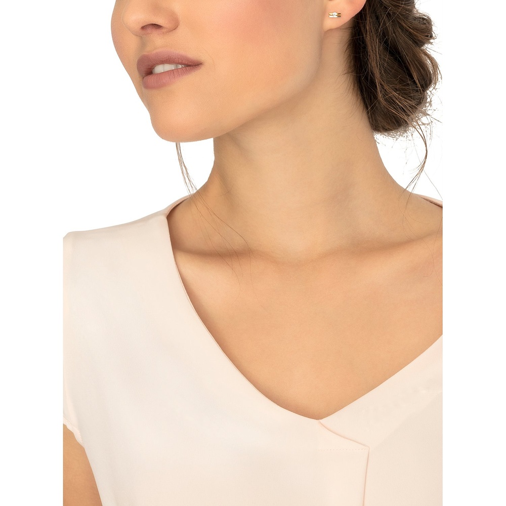 Valeria Boucles d'oreilles à fermoir à poussette 585 Or jaune Boucles d'oreilles