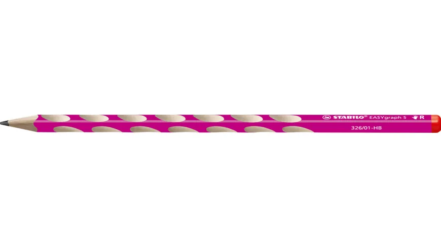 STABILO® Schmaler Dreikant-Bleistift für Rechtshänder - STABILO EASYgraph S in pink - Härtegrad HB - Einzelstift pink