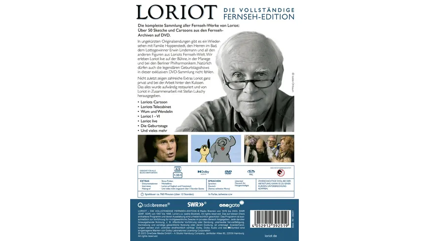 Loriot - Die vollständige Fernseh-Edition  [6 DVDs] (mit Booklet)