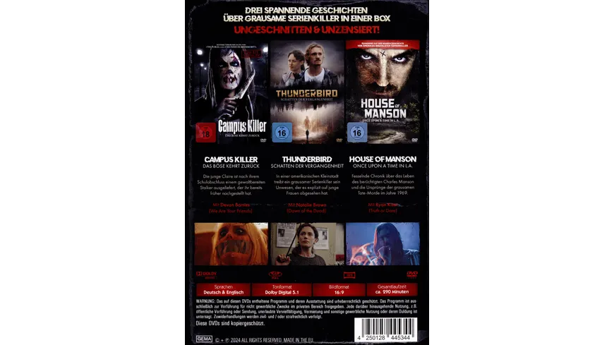 Serial KIllers  [3 DVDs]