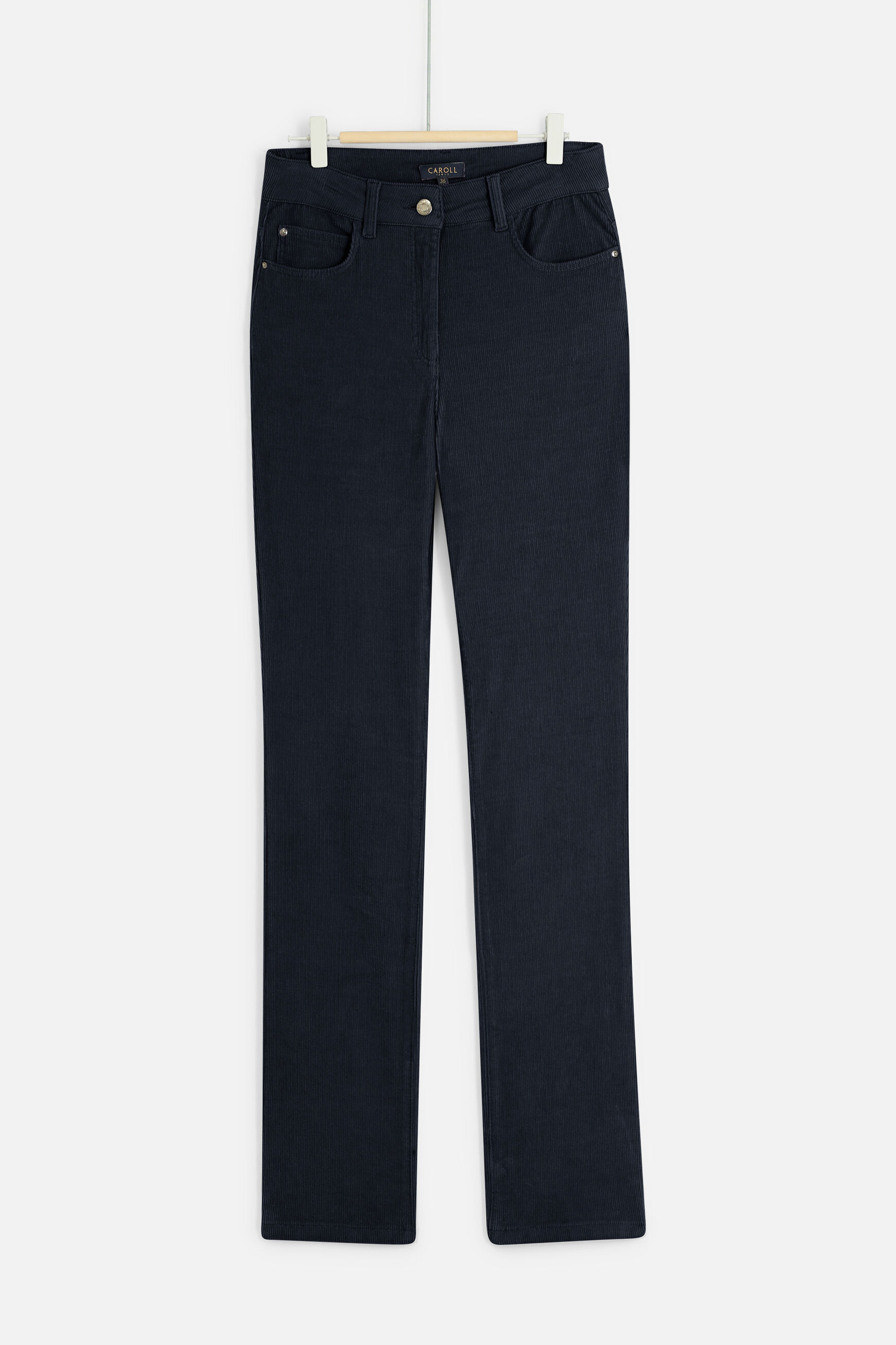 pantalon chicago velours bleu marine femme