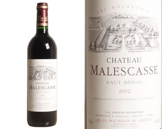 Château Malescasse Rouge 2002, Cru Bourgeois Bordeaux Haut-Médoc