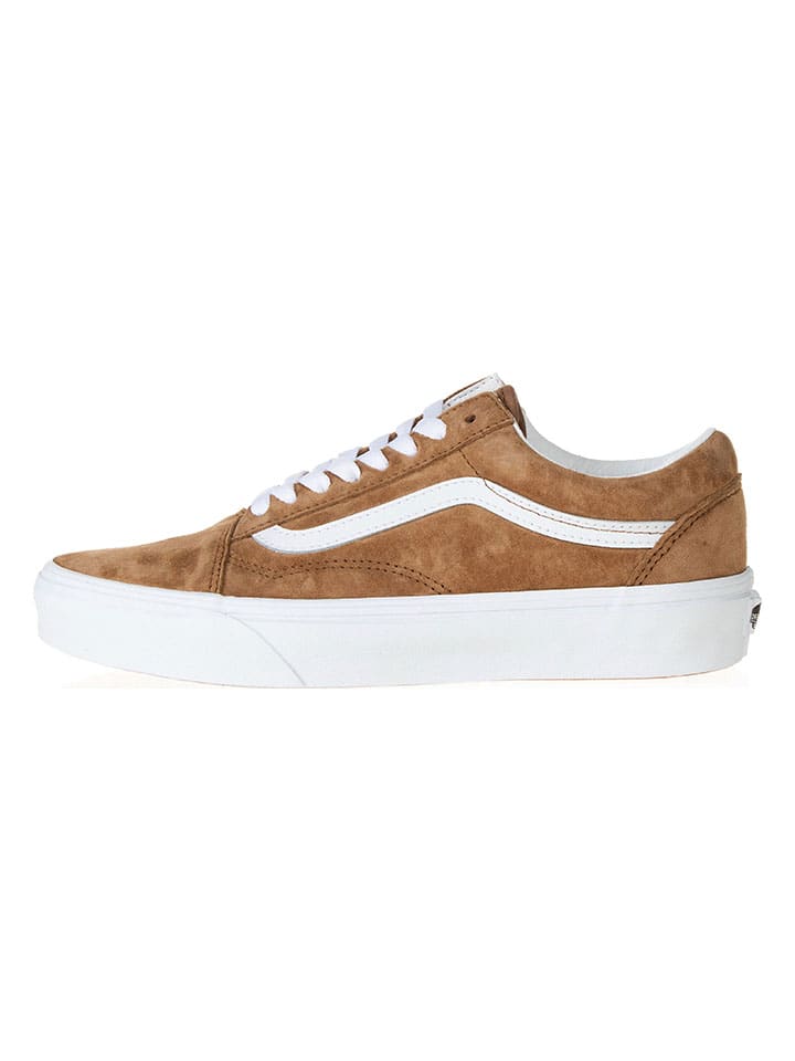 Vans Leder-Sneakers in Hellbraun günstig kaufen