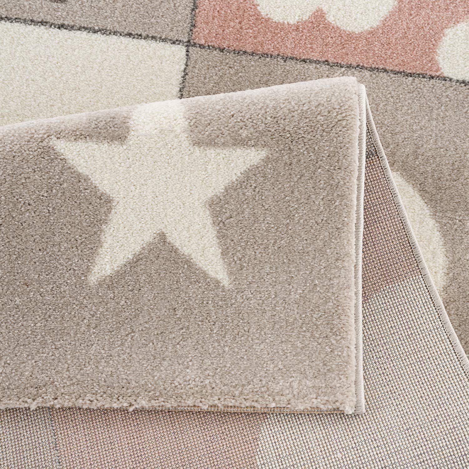 Kinderteppich Patchwork, Jimri, Läufer, Kurzflor, Kinderzimmer Teppich