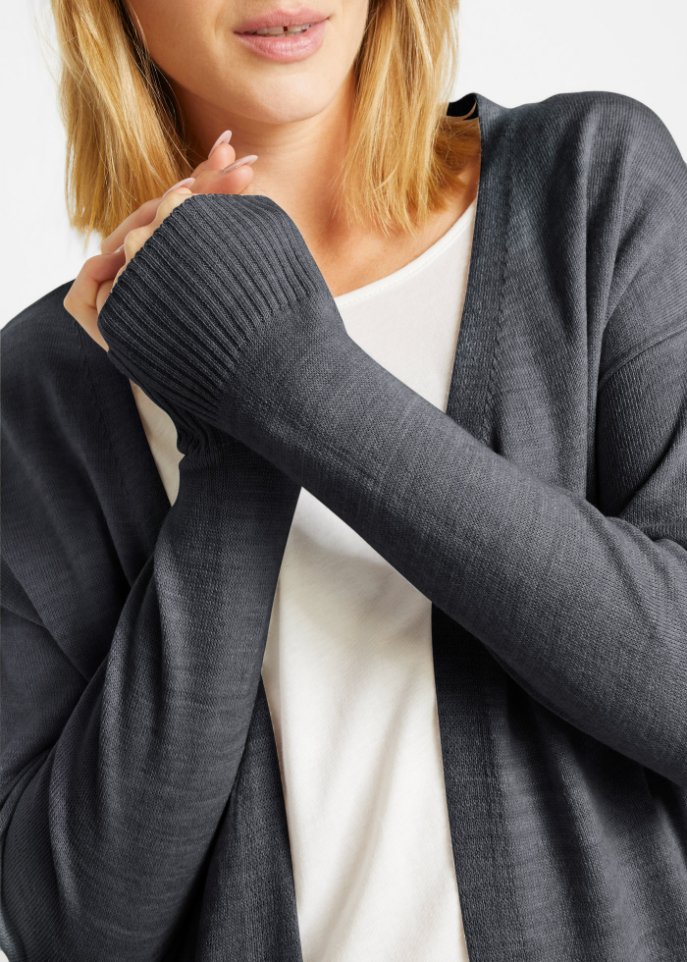 Offene Strickjacke