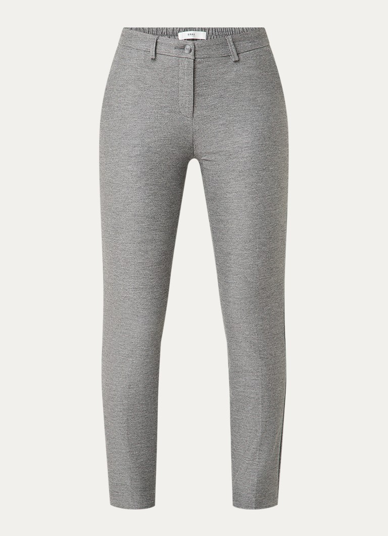 BRAX Maron high waist slim fit cropped trousers with side pockets