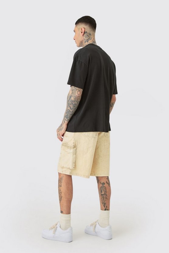 Tall schwarzes Oversize T-Shirt mit Official Renaissance Print