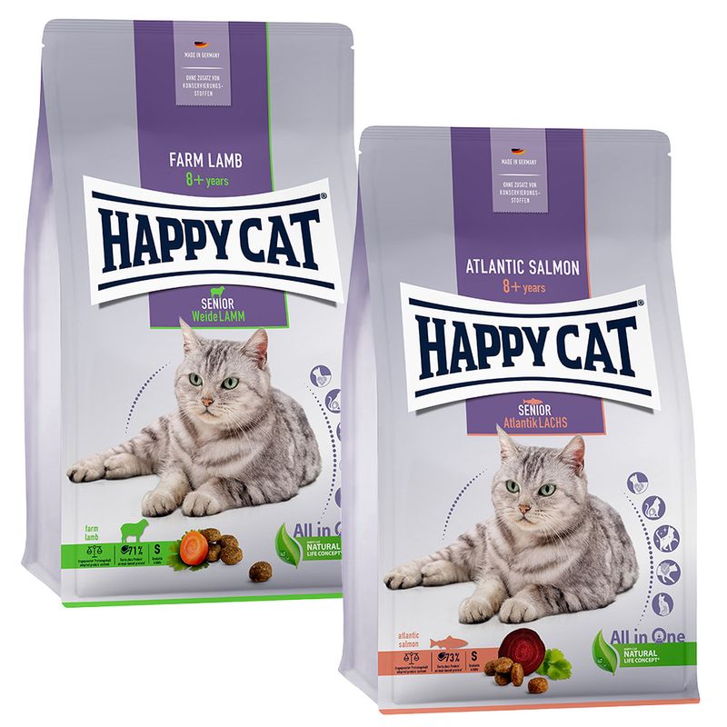 Mixpaket Happy Cat Senior 2 x 4 kg zu TOP-Preisen