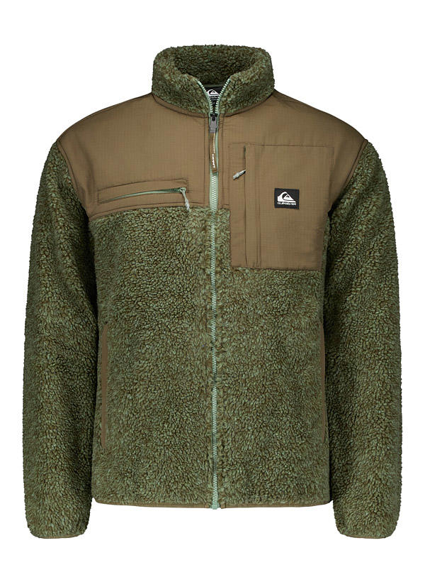 Quiksilver, Fleecejacke, Teddy, braun-salbei meliert
