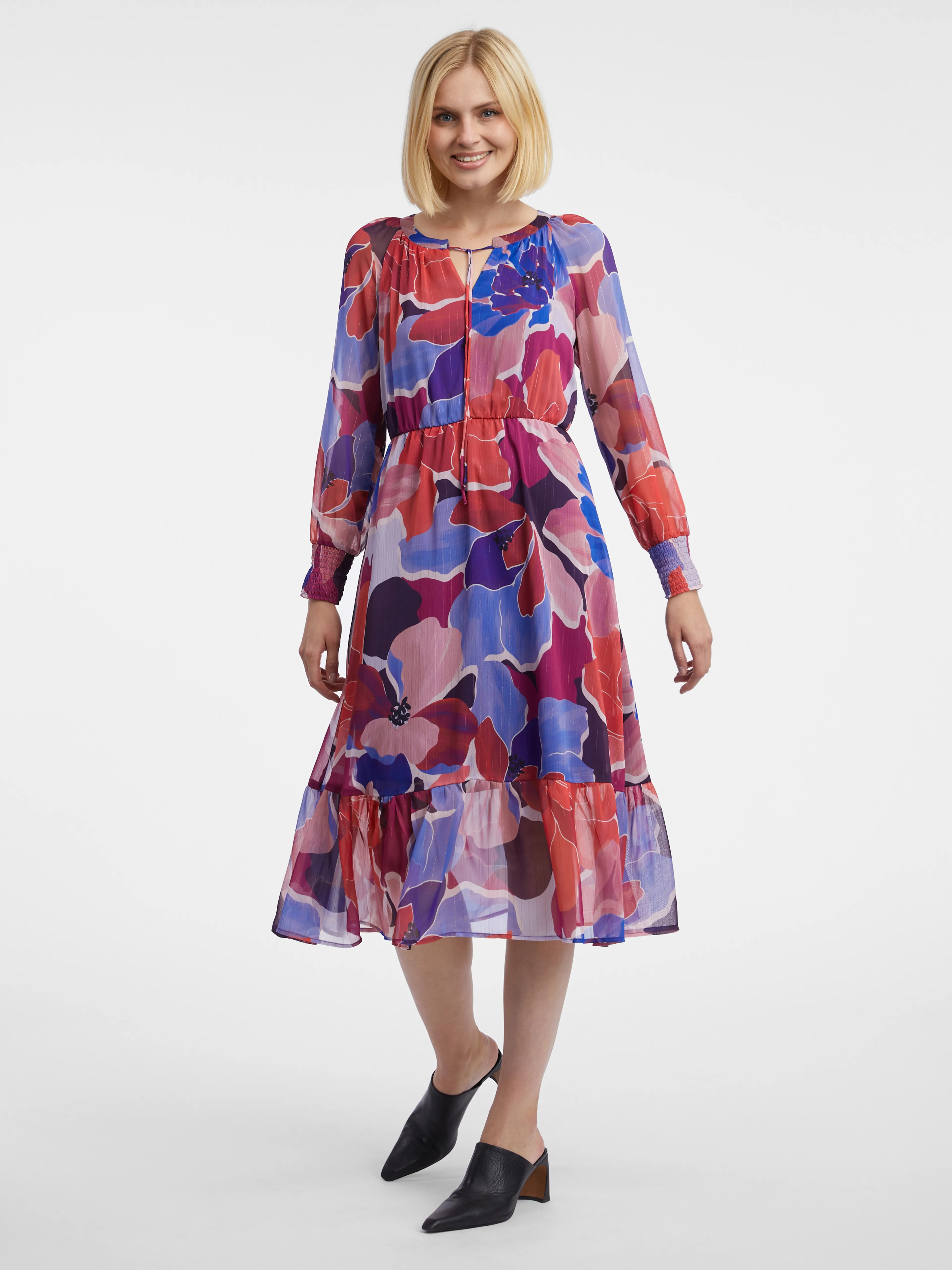 Rotes Damen-Blumenkleid ORSAY