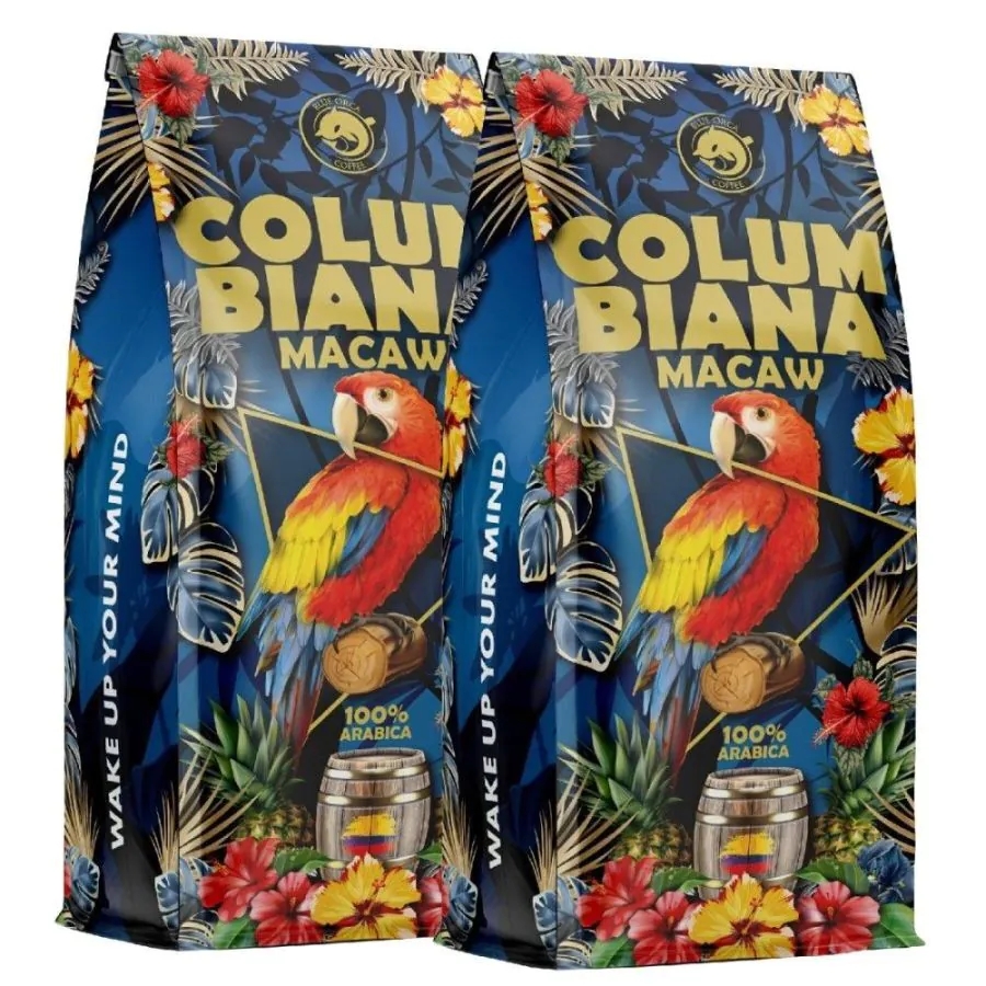 Plava Orca kafa Zestaw (Columbiana Macaw 2 x 1 kg)