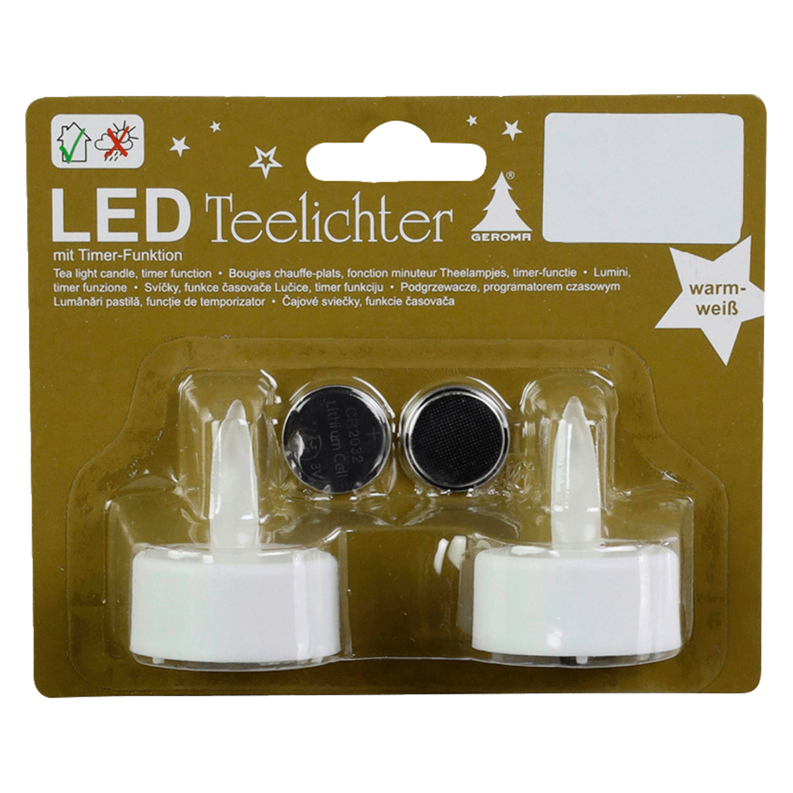 LED-Teelichter 2 Stück