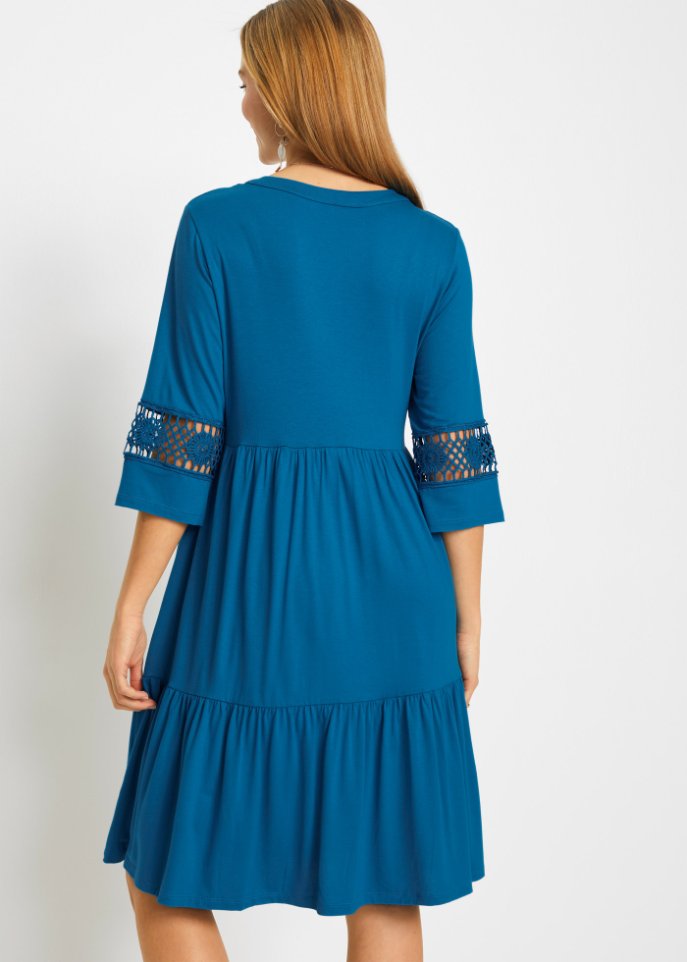 Tunika-Kleid mit Spitze
