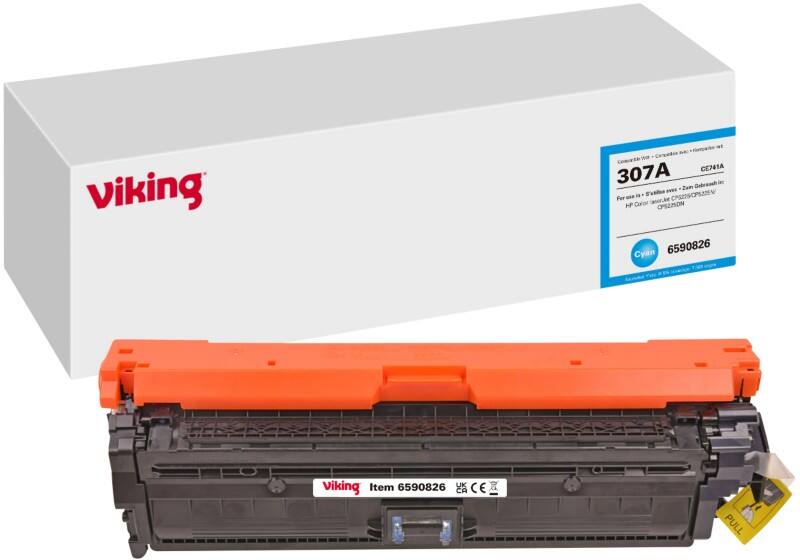 Viking 307A Kompatibel HP Tonerkartusche CE741A Cyan