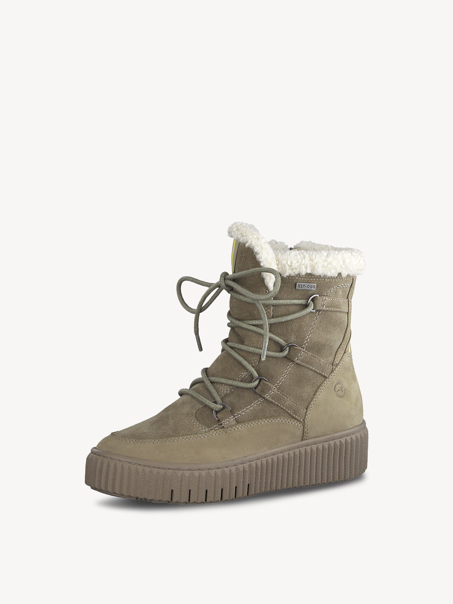 Bottine en cuir - beige doublure chaude