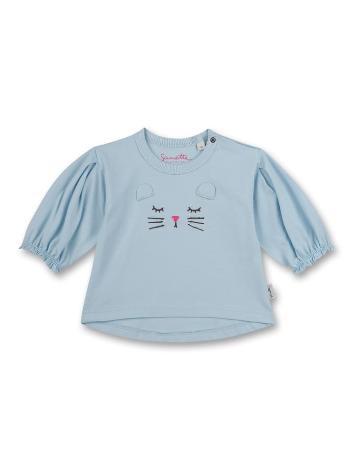 Sanetta Langarmshirt in Hellblau günstig kaufen 56