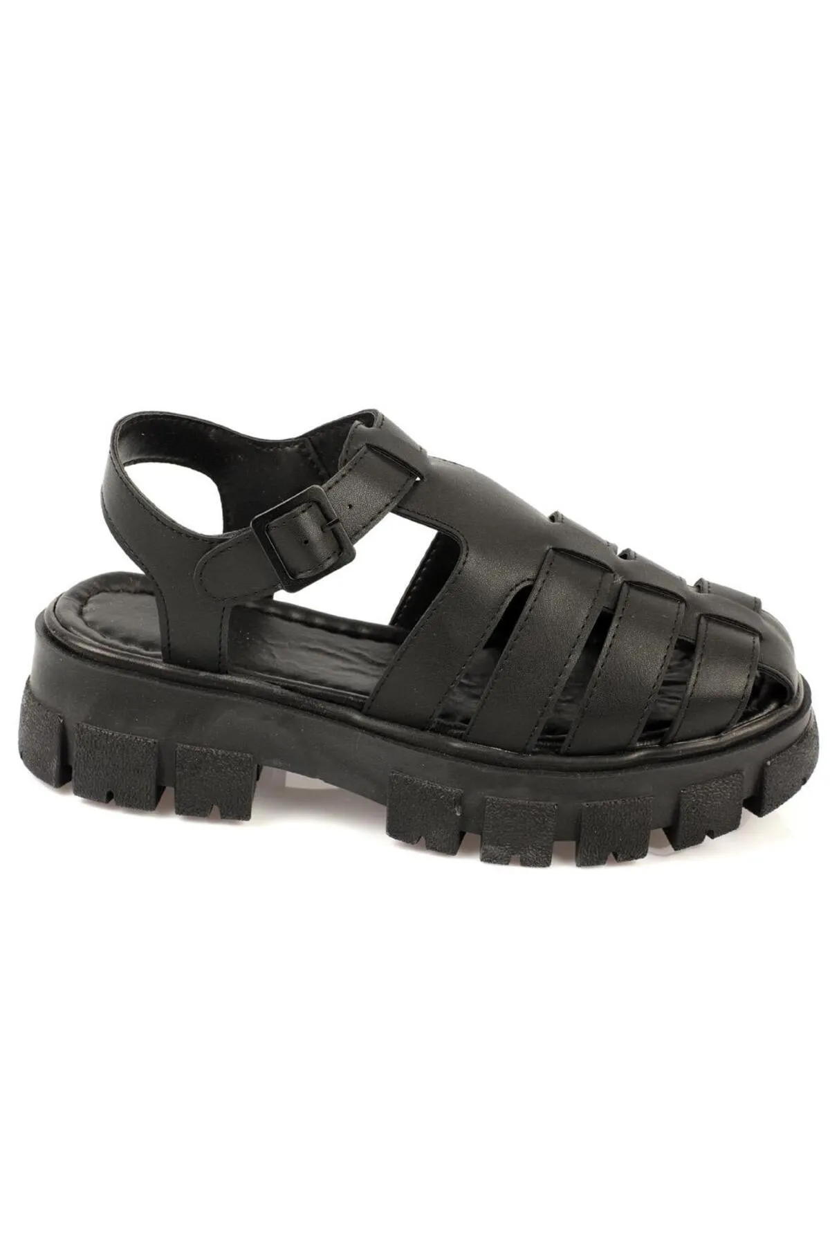 Capone Outfitters  Capone Gladiator-Sandalen mit dicker Sohle in Schwarz für Damen