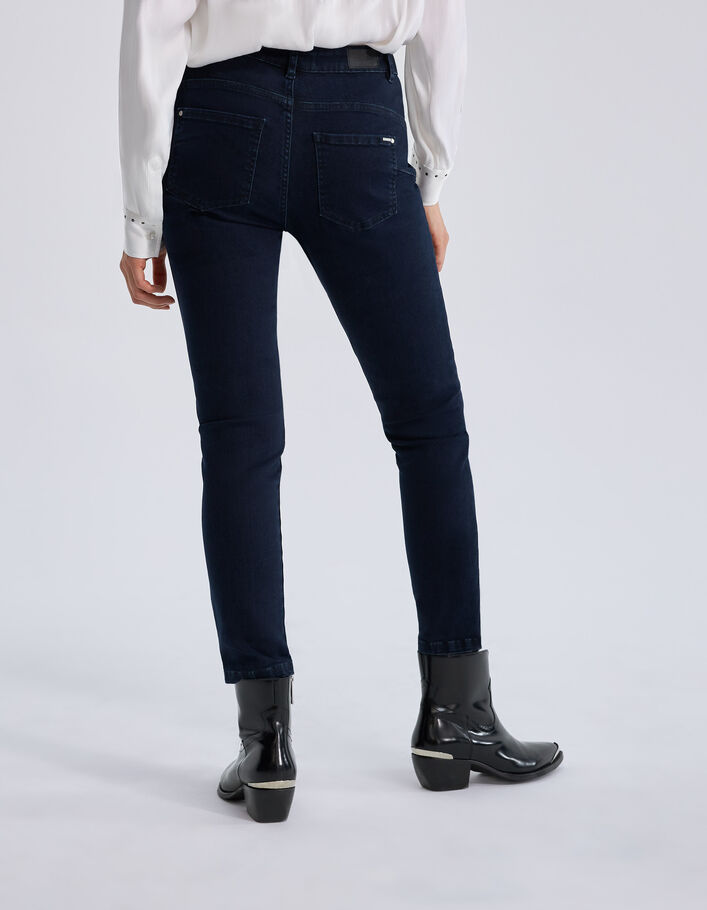 Jean slim bleu clouté 7/8e Powerstretch Waterless Femme