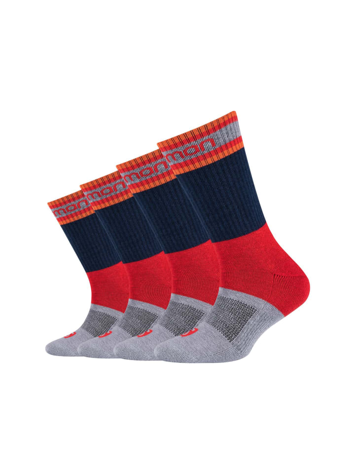SALOMON Kindersportsocken 4er Pack cushioned in Dress Blue/Tomato günstig kaufen 27-30