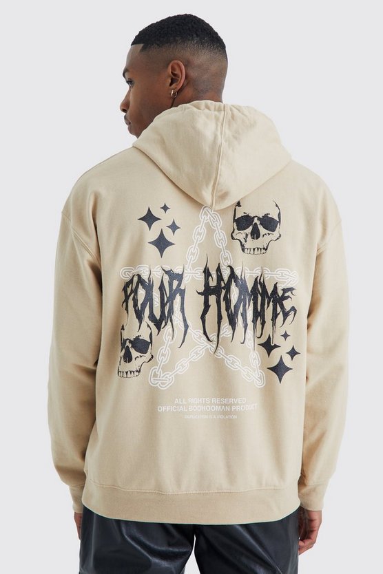 Hoodie mit Pour Homme Stern Print