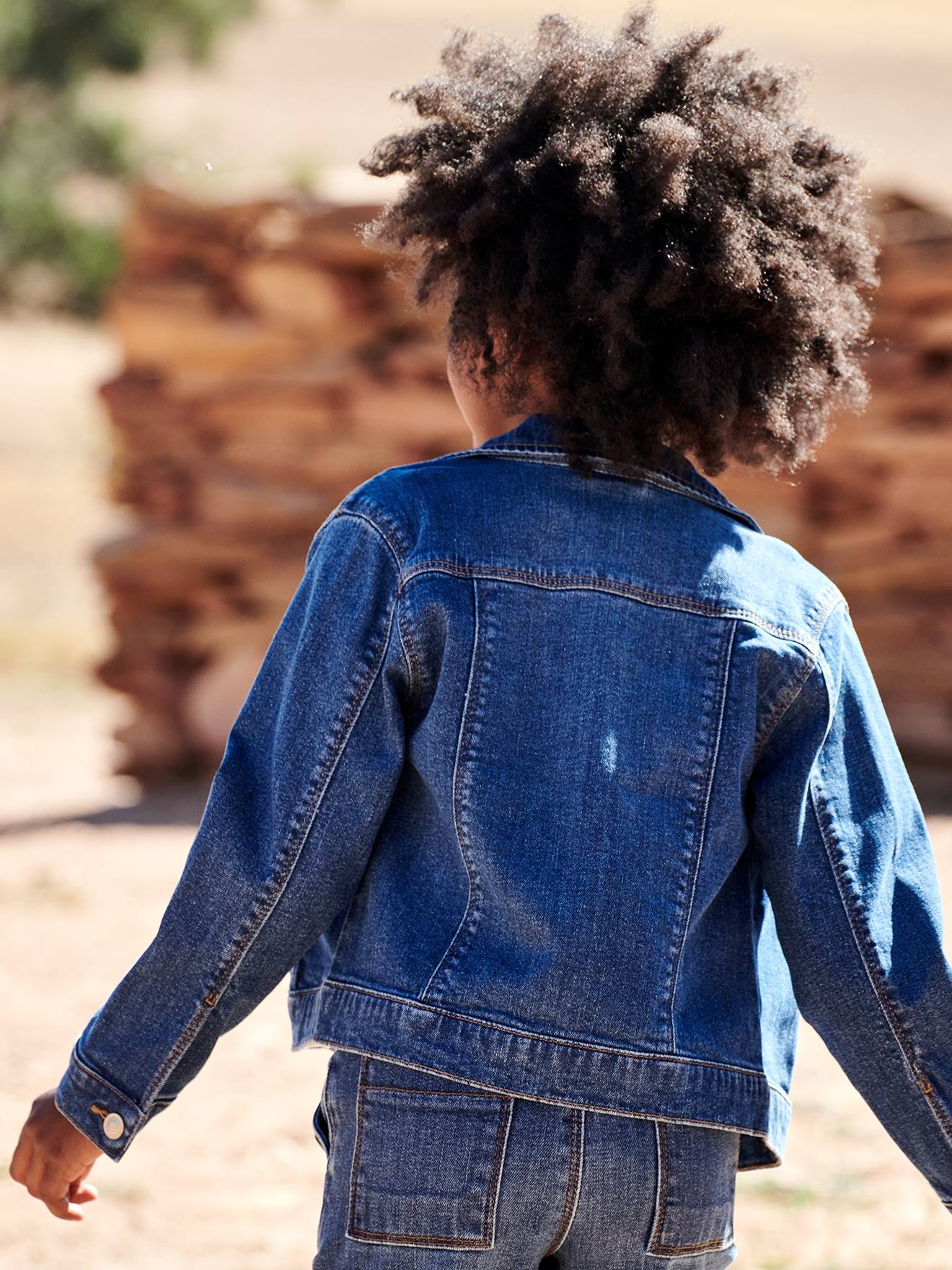 Veste en jean personnalisable fille double stone