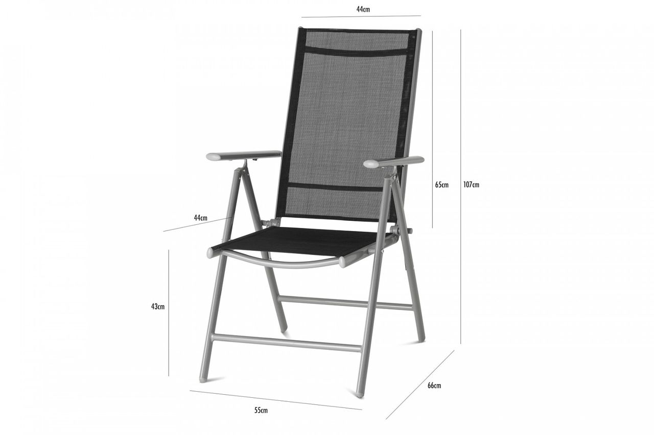 MASCOT ONLINE Aluminium Gartenstuhl 2x
