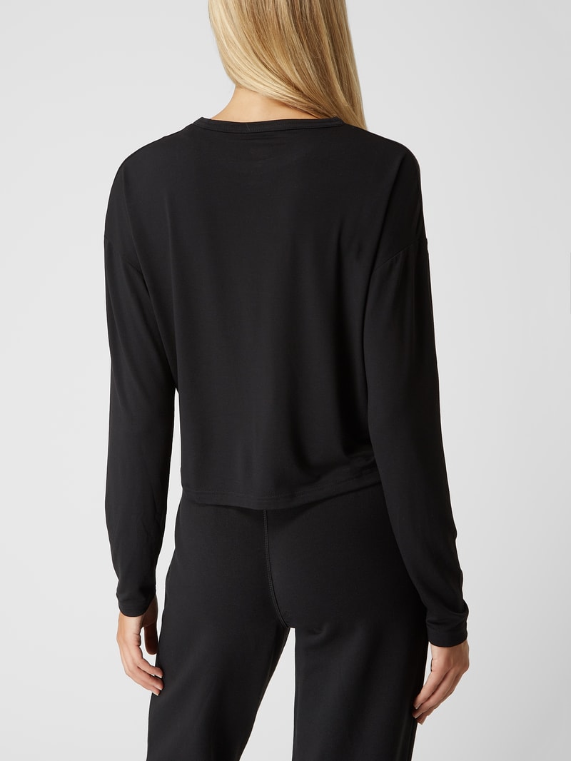 Longsleeve aus Modalmischung in schwarz