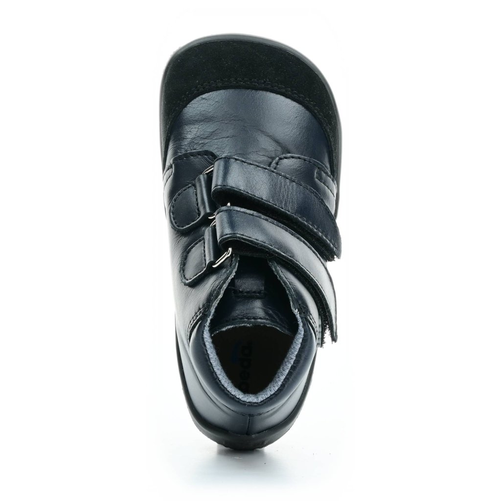 Beda Just Black mit Membran (BF 0001/W/M/SO/2) schwarze Barfuß-Stiefeletten