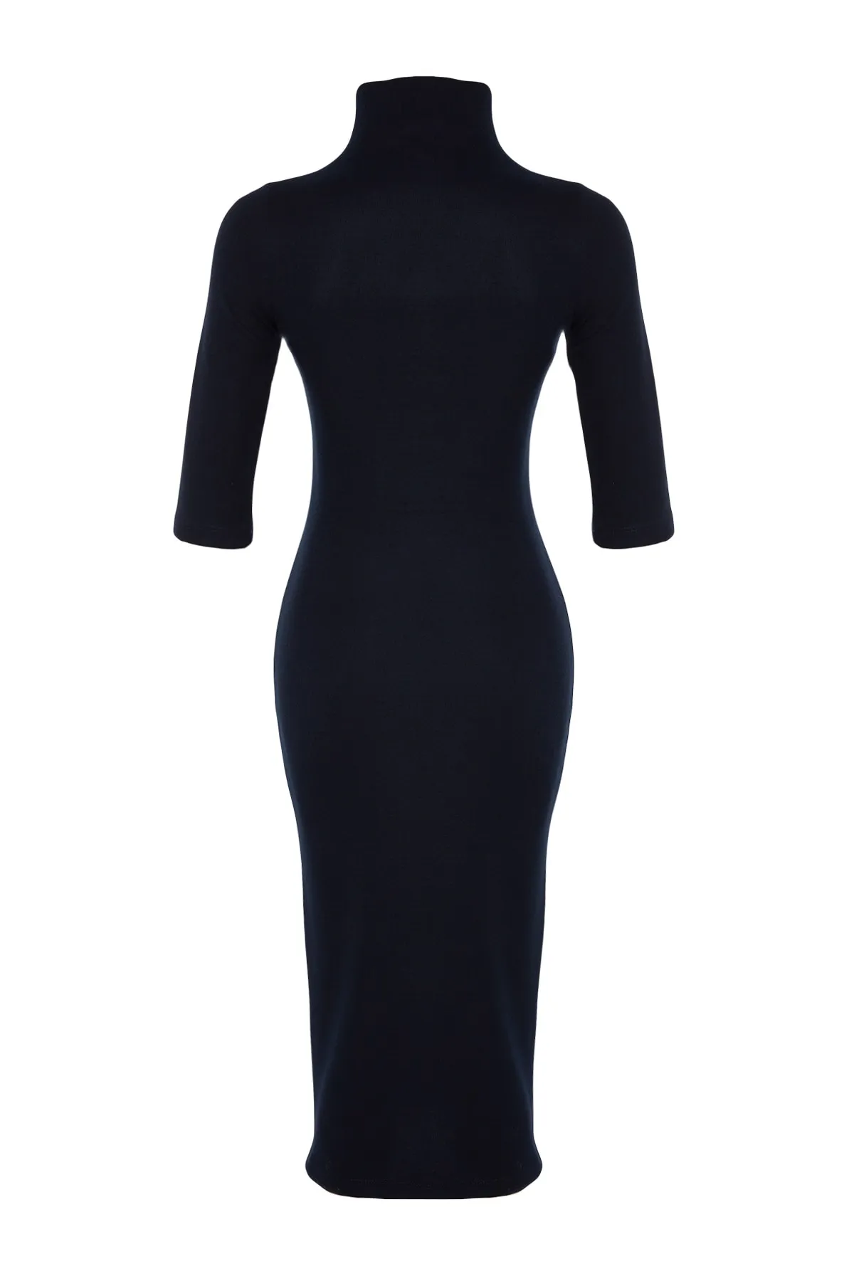 Trendyol Collection  Marineblaues, figurbetontes Strickkleid im Thessaloniki-/Strickwaren-Look mit weicher Oberfläche TWOAW24EL00150