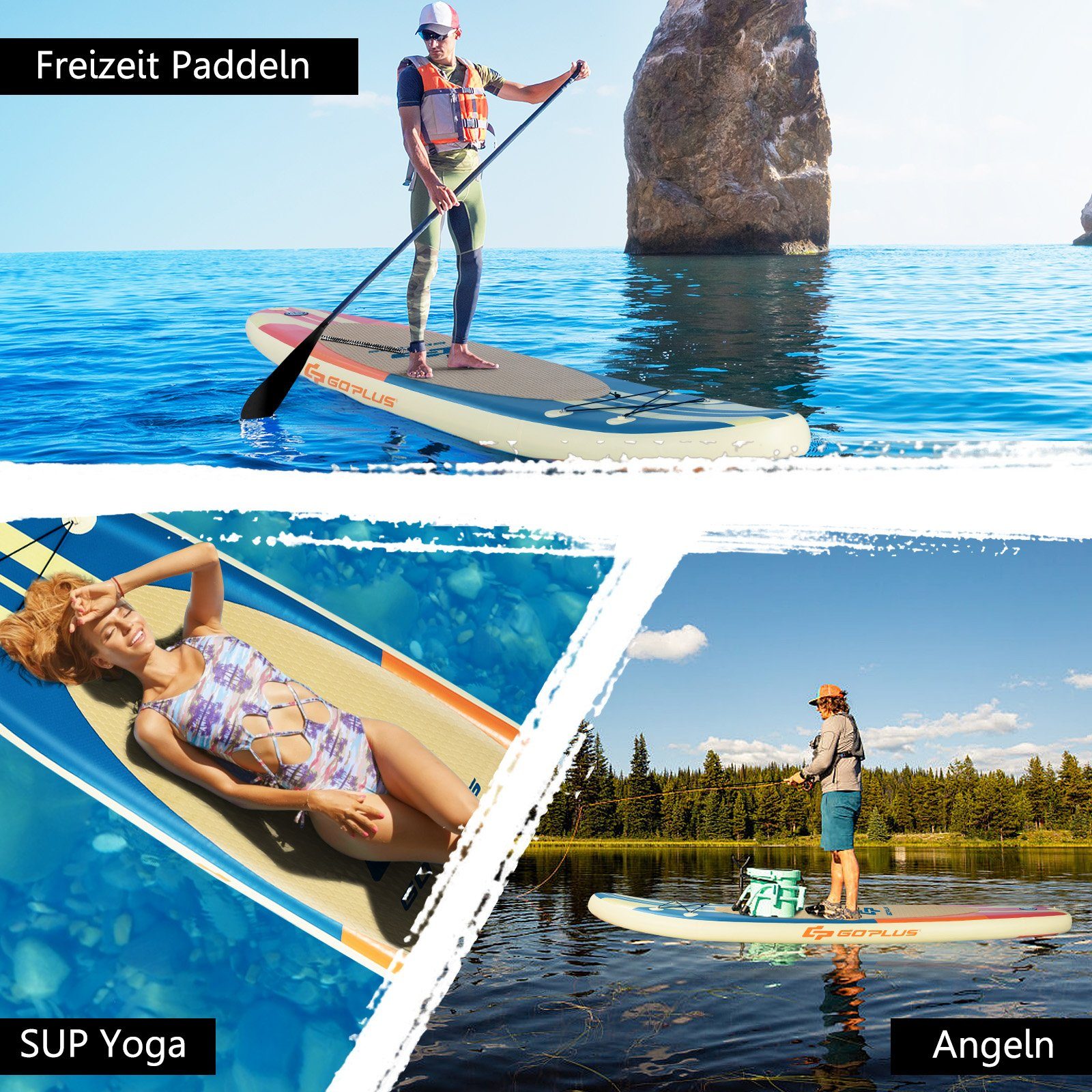 COSTWAY SUP-Board aufblasbar Stand Up Paddle Board, 320cm, bis 150kg