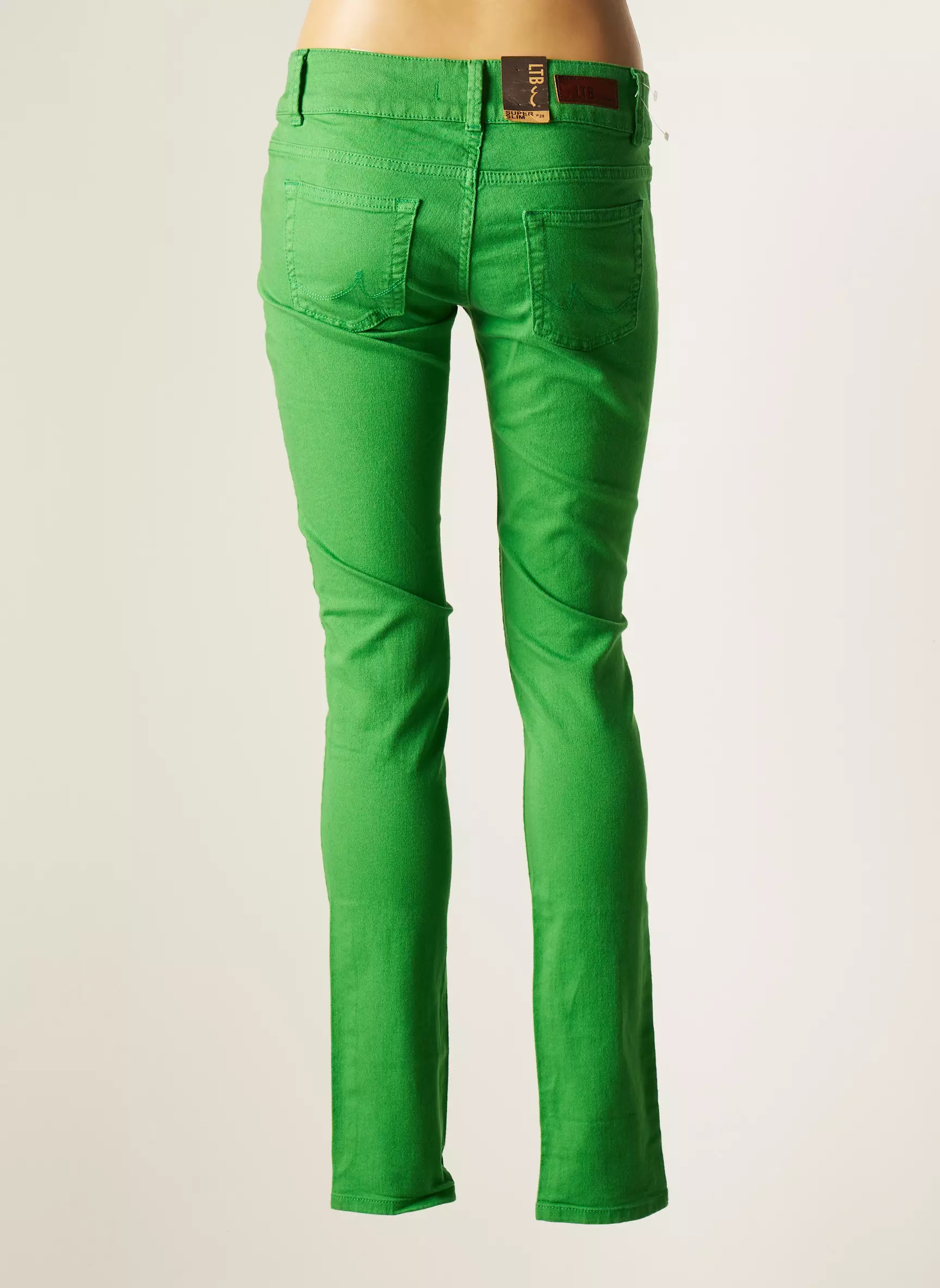 Ltb Pantalons Slim Femme couleur vert