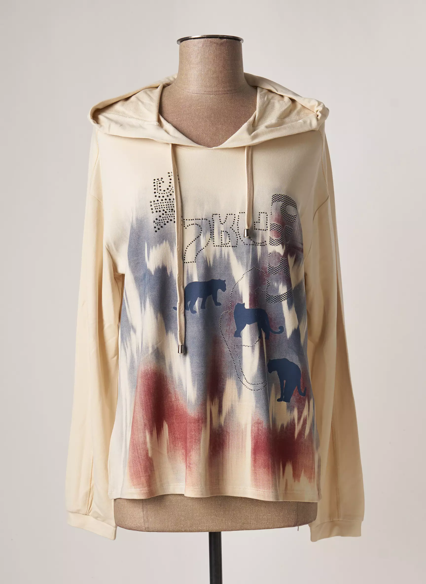 Barbara Lebek Sweat Capuche Femme couleur beige
