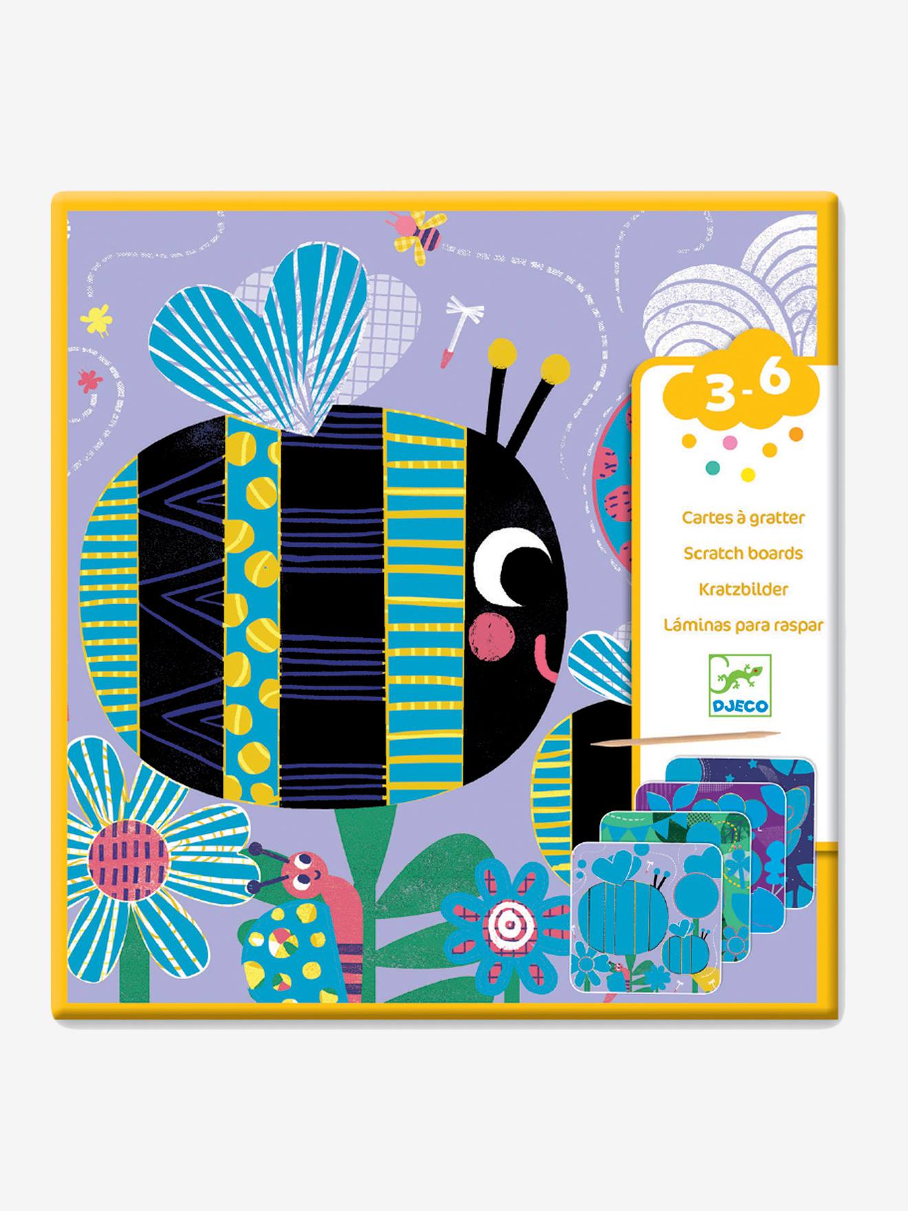 Cartes à gratter «Toutes petites bêtes» DJECO multicolore
