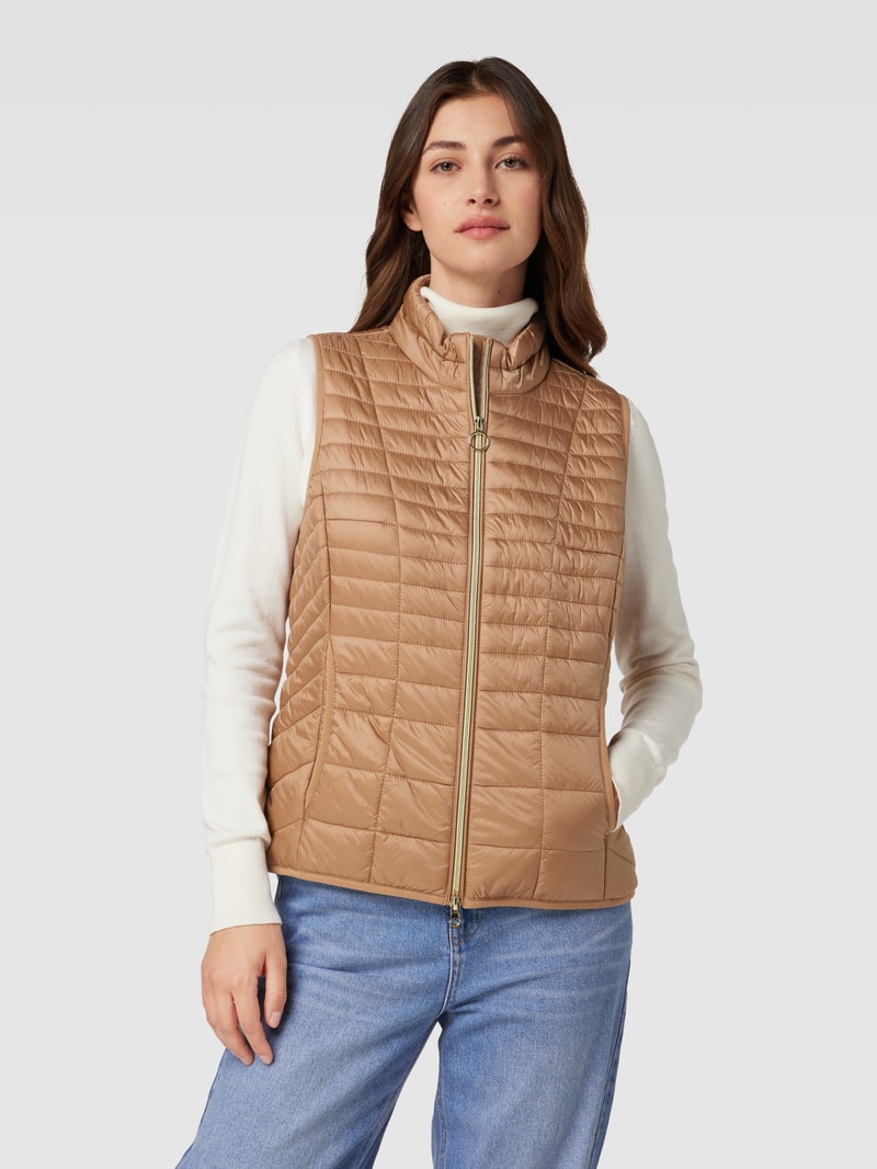 Outdoor-Weste in Stepp-Optik Modell 'Turt' in camel