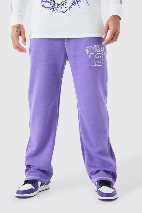Lockere Official Jogginghose mit Kontrast-Naht