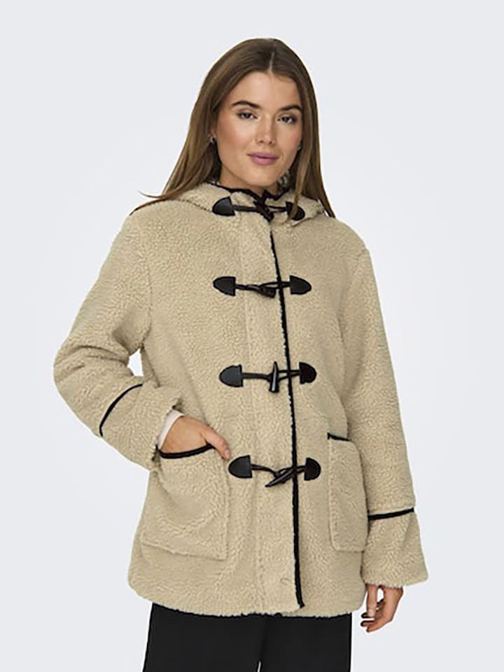 ONLY Fleecejacke in Beige günstig kaufen