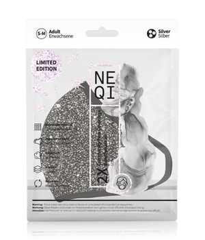 NEQI Community Silber S-M Behelfsmaske-2 Stk
